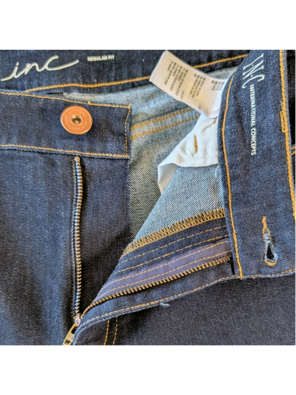 INC International Concepts Jeans Womens 8/29 Dark Wash Wide Leg Denim Culottes - Picture 8 of 12